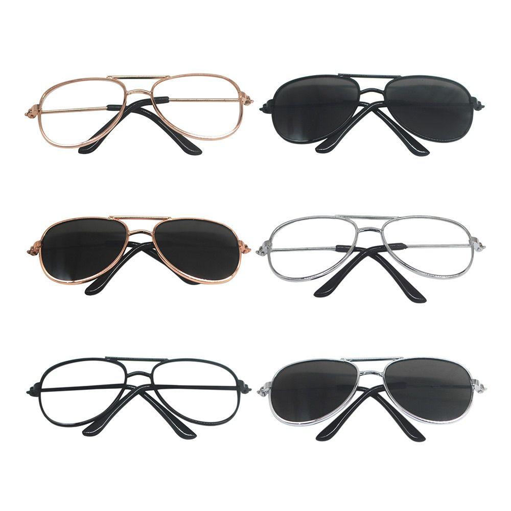 Metal Doll Glasses Photo Prop Doll Accessories Cute Plush Doll Eyeglasses  Dolls