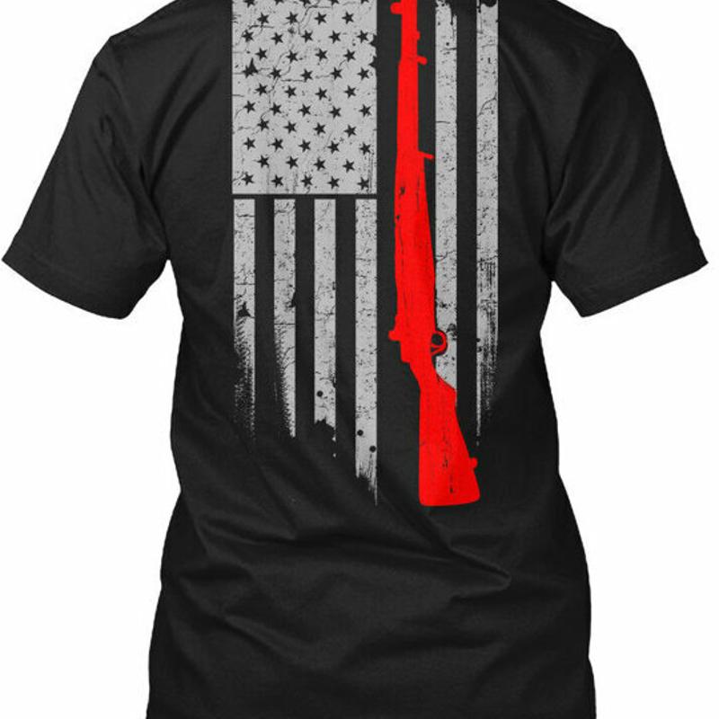 M1 Garand Flag Crew Neck For Short Sleeve T Shirt Made In Usa S 5Xl