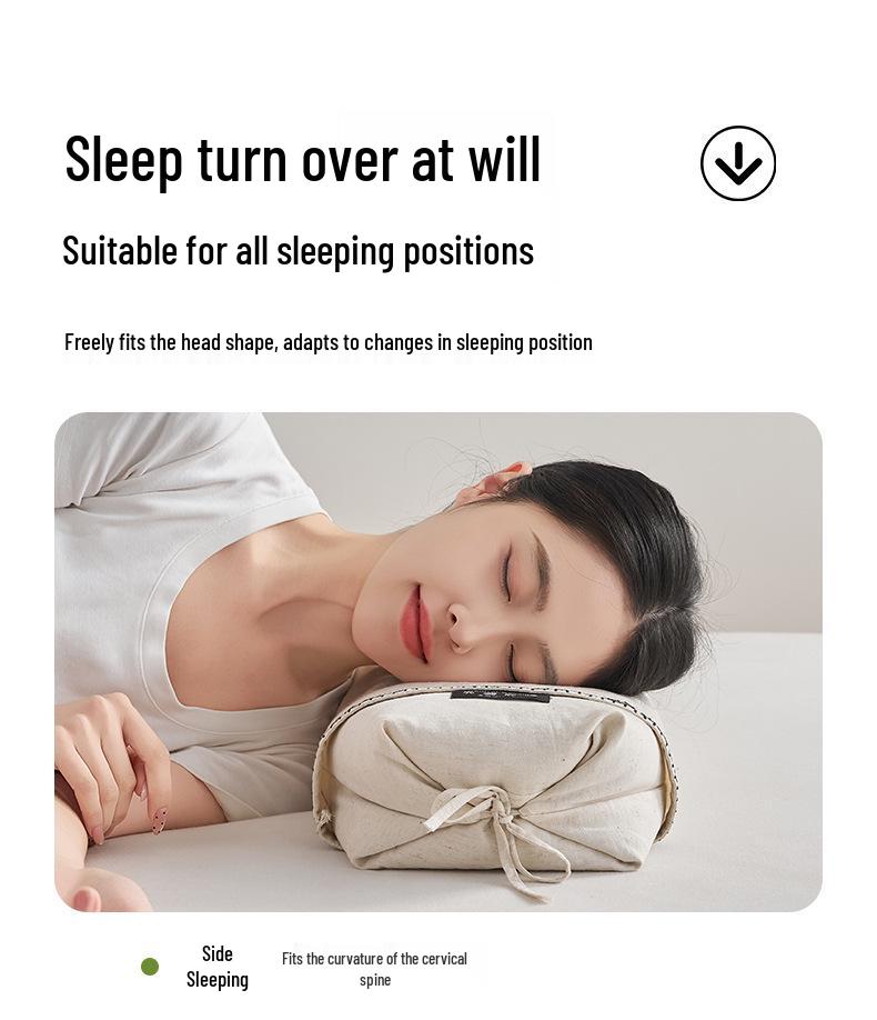 Bestselling Breathable Buckwheat Pillow: Adjustable Height, 100% Buckwheat Hull, Cotton Linen Cover, Floral Herbal Design.