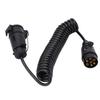12V 24V Trailer Plug Cord 7 Core TPU Spring Towing Coiled Wire Stable Signal Transmission for RV Car Ship