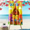 Hey Duggee Custom Name Print Beach Towel, Large Soft Quick Dry Towel for Beach Camping Swimming