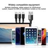 Kabel USB pro rychlé nabíjení 3 v 1 typu C Micro IOS Multi Charger kabel pro iPhone Huawei Samsung Nylonový pletený kabel