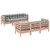 VidaXL Salon de jardin 7 pcs et coussins bois massif sapin de douglas 3299306