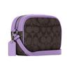 Coach Jamie 19 Logo Classic Print Multi-Functional Pocket Zipper Crossbody Bag Women crossbody bag Dark-Brown Purple C9926-SVW1P