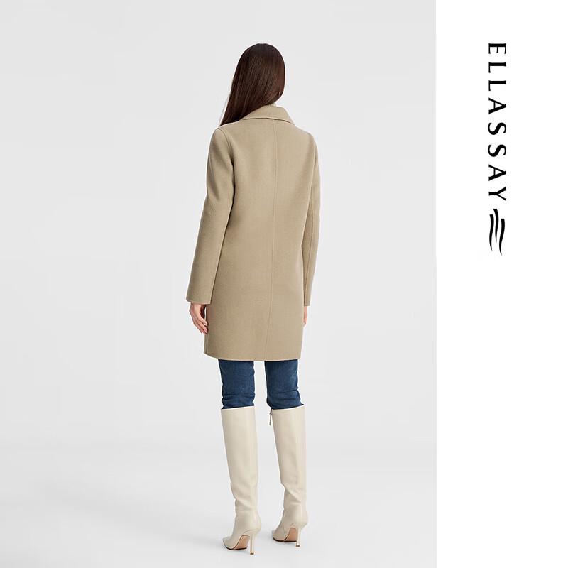 ELLASSAY Women's Pure Wool Double-faced Coat