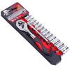 1/4-Inch Ratchet Socket Wrench Set Drive Socket Set with 13 Sockets 4-14mm & 2 Way Quick Released Ratchet Handlle 15 Pcs