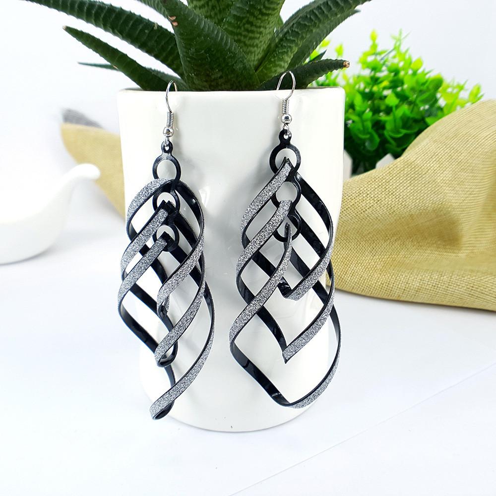 Trendy European And American Stylish Punk Spiral Earrings For Fashionable Women