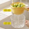 Portable Vegetable Washing Basket Plastic BPA-Free Fruit Washing Basket Dustproof Large Capacity Food Draining Basket Home Use