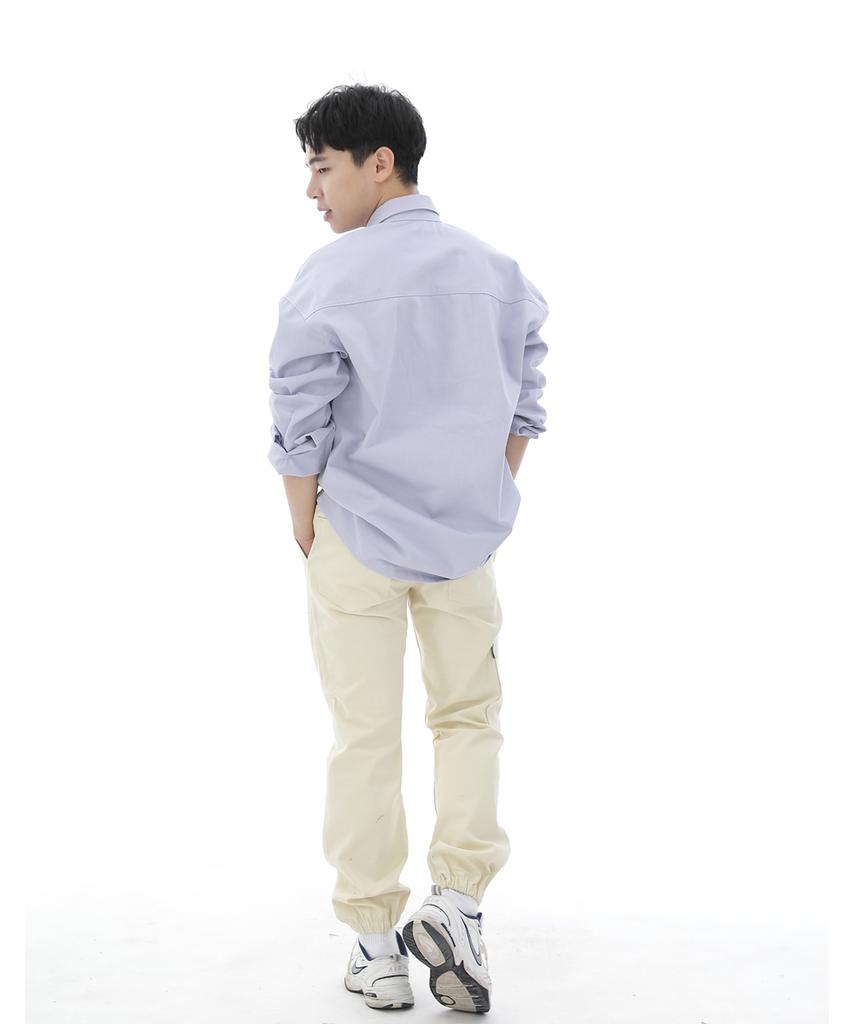 Seinteukeulu Straight Two-Layer Cargo Jogger Pants St2-309Cj Cream