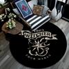 The Witcher pattern round rug,Carpet Rug for Living Room Bedroom Playroom ,Non-slip Floor Mat,Holiday Gifts and Birthday Gifts.