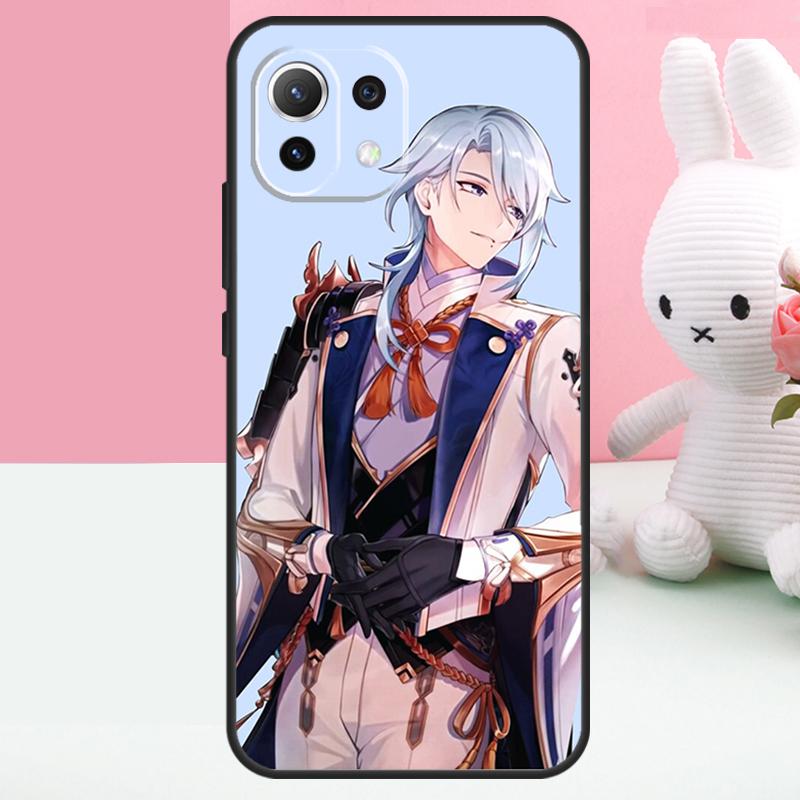 Genshin Impact Kamisato Ayato Case For Xiaomi 17 Pro Max 14 15 Ultra 13T 14T 15T POCO X7 Pro X5 X6 F5 F6 F7 F8 Ultra Funda