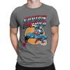 Vintage Captain America Vintage  T-Shirts Men 100% Cotton T Shirts Disney Short Sleeve Tee Shirt Plus Size Clothing