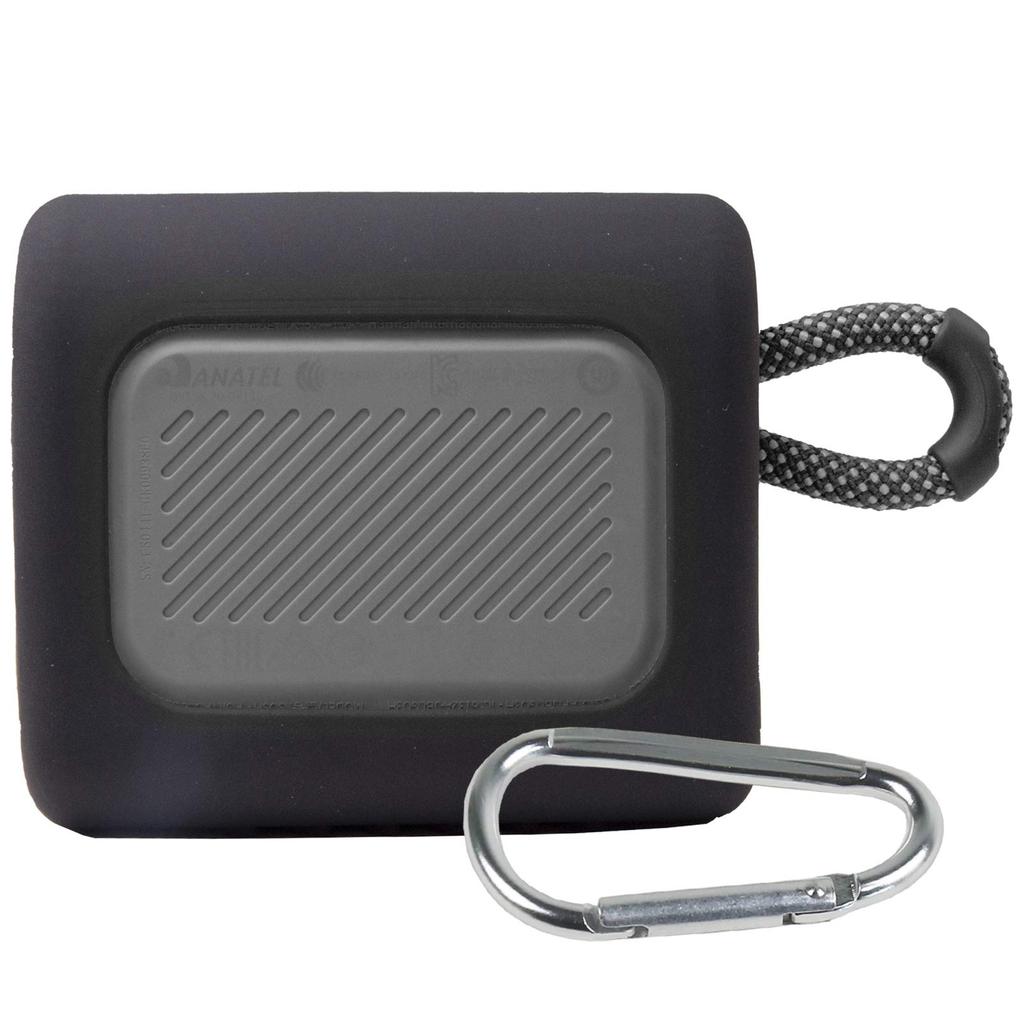 JBL GO3 Bluetooth Portable Speaker Protective Silicone Case (Case Only) - Aenllosi (Black)