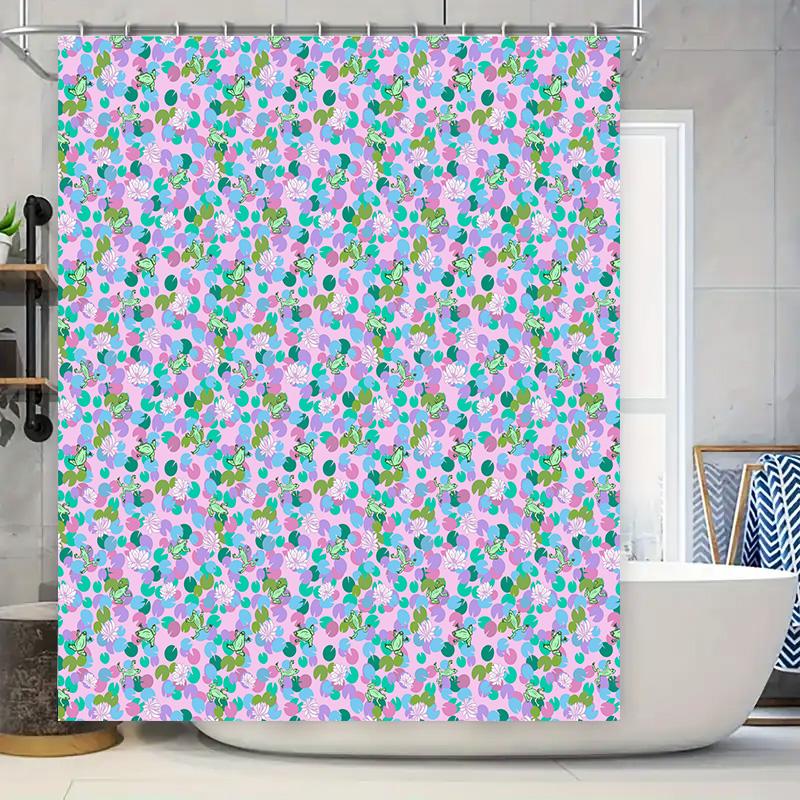 

Colorful Bath Curtain with Cute Butterfly Design for Bathroom Decor Pink Blue Green Purple Shower Curtain Fabric Waterproof Home 90x180cm