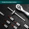 53-Piece Auto Repair Kit with 72-Tooth Ratchet, Socket Wrench, and Screwdriver Set