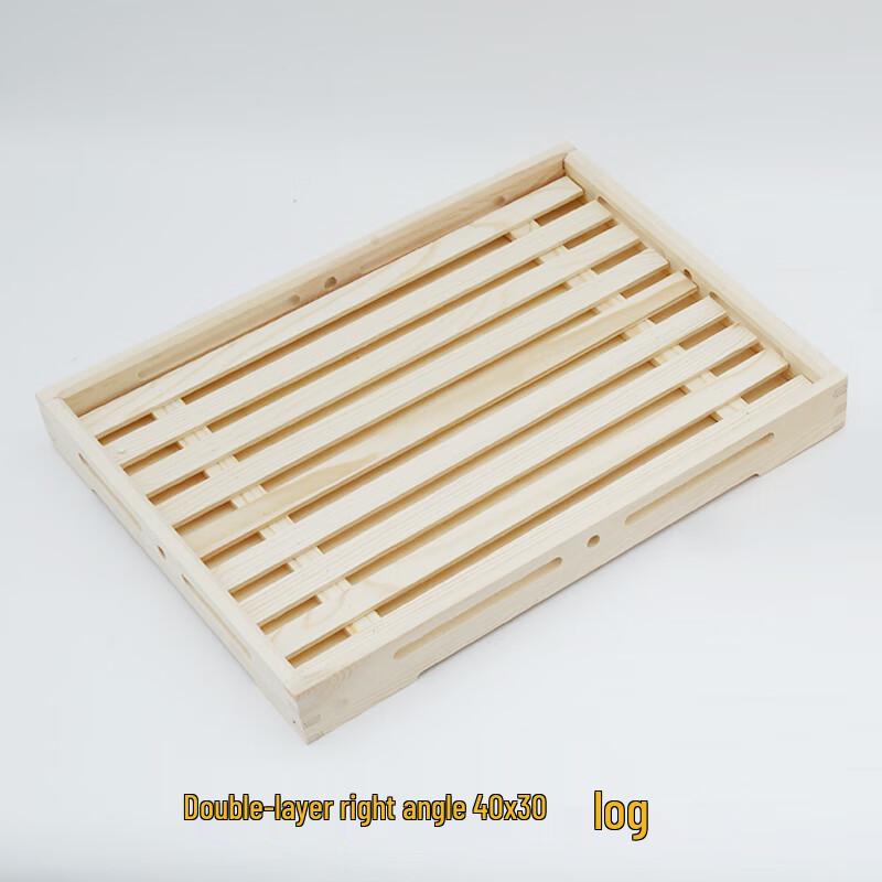 ZISIZ Wooden Double Layer Serving Tray