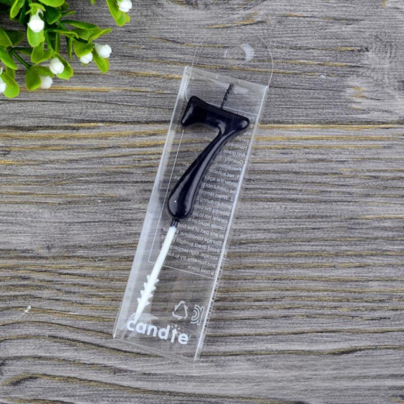 1 2 3 4 5 6 7 8 9 0 Number Birthday Candles Black Color Kids Birthday Candles for Cake Party Supplies Decoration Cake Candles