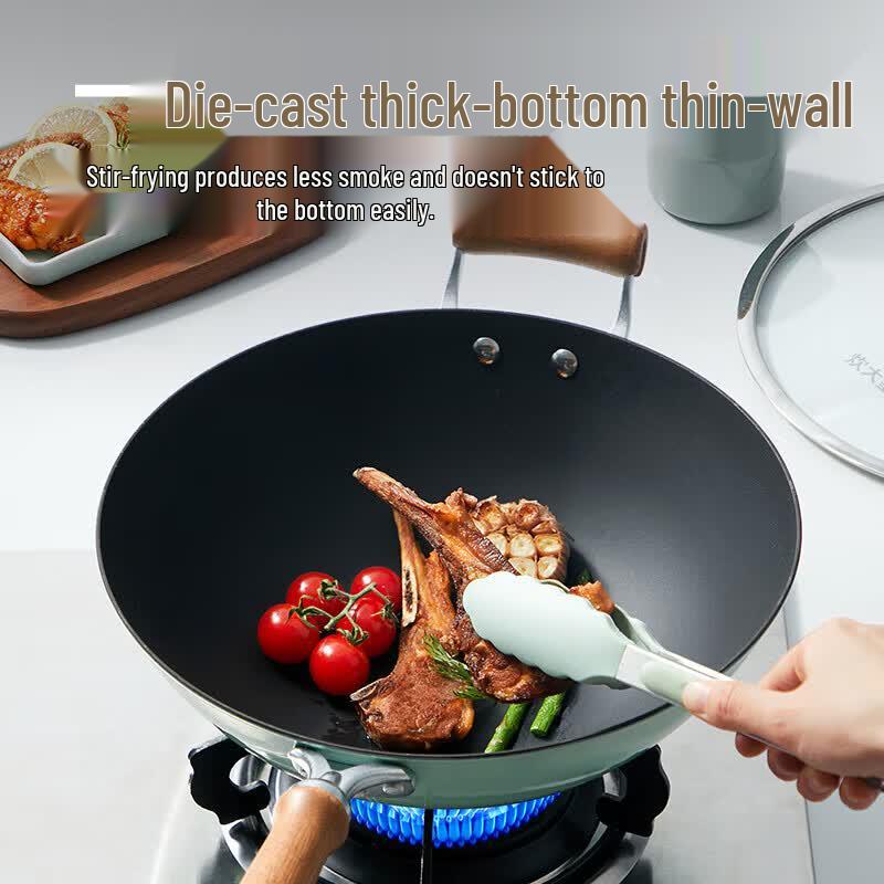 COOKER KING 30cm Titanium-Iron Cast Iron Wok