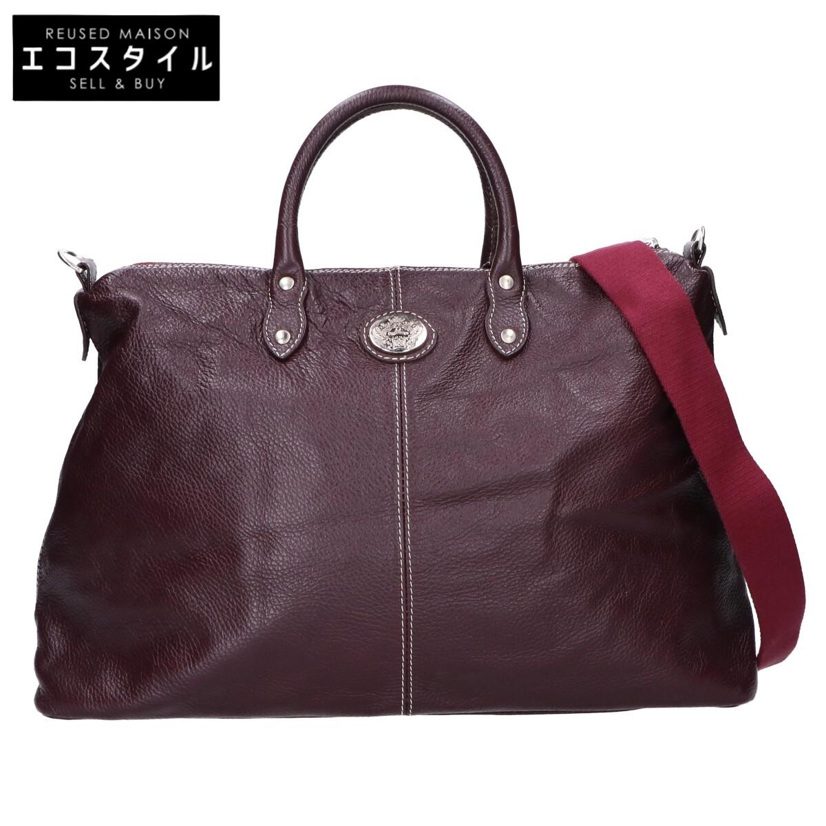 

Orobianco Vesa Pelle Leather 2WAY Boston bag Bordeaux seriesUsed