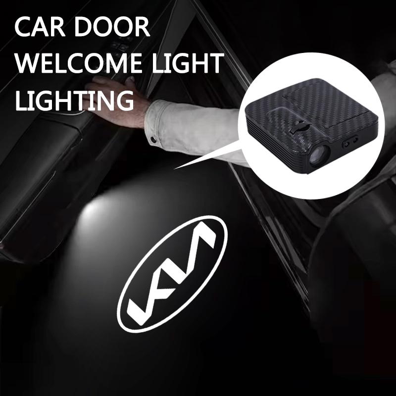 2 Stück/Set Autotürlicht Laserprojektor Willkommenslicht für KIA KN Optima Ceed Sportage Soul Forte Spectra Sorento Picanto Stinger
