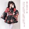 ChicFlow Yukata Lolita Erwachsenen Cosplay Japanisch Floral Lang Schul Set Kleid, Stil, Damen, Floral, Ozean, Sexy, Kostüm, Stil, Satin, Druck,