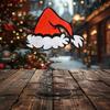 Santa Hat Christmas Tree Topper Red Felt Santa Hat Xmas Tree Top Ornament Holiday Tabletop Centerpiece for Christmas Home Fireplace Decor