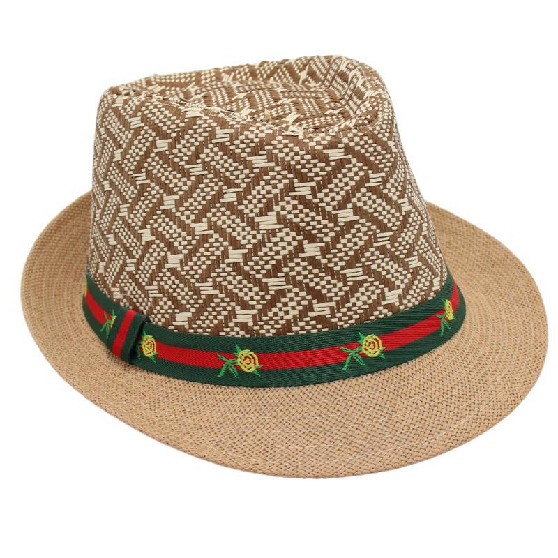 Весенне-Летняя Этническая Дышащая Прохладная Шляпа Малополяризационная Шляпа от Солнца Литературная Шляпа Джаз Шляпа Пляжная Шляпа Мужская и Женская Цилиндр Клетка Оптовая One size fits all