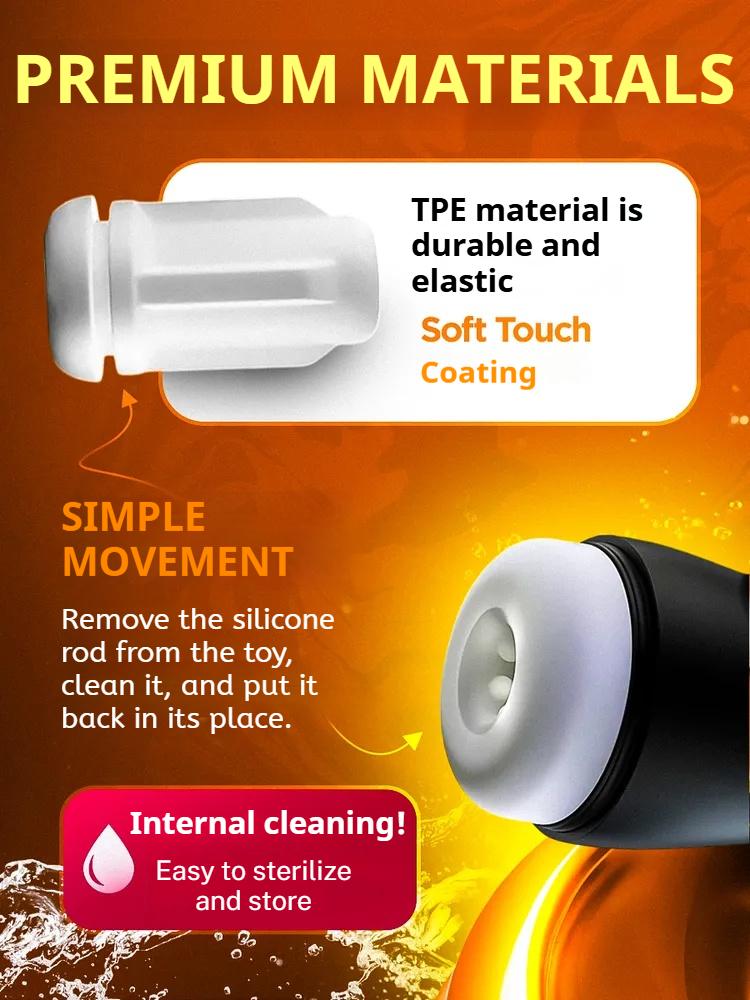 Automatic Male Sucking Masturbator LCD Display Masturbation Cup With 9 Vibrating Mode Pocket Pussy Adult Sex Toys for Man