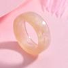 Koreanisches buntes transparentes Harz Acryl Ring Set für Damen Trendiger geometrischer dünner runder Ring Hochzeits Schmuck