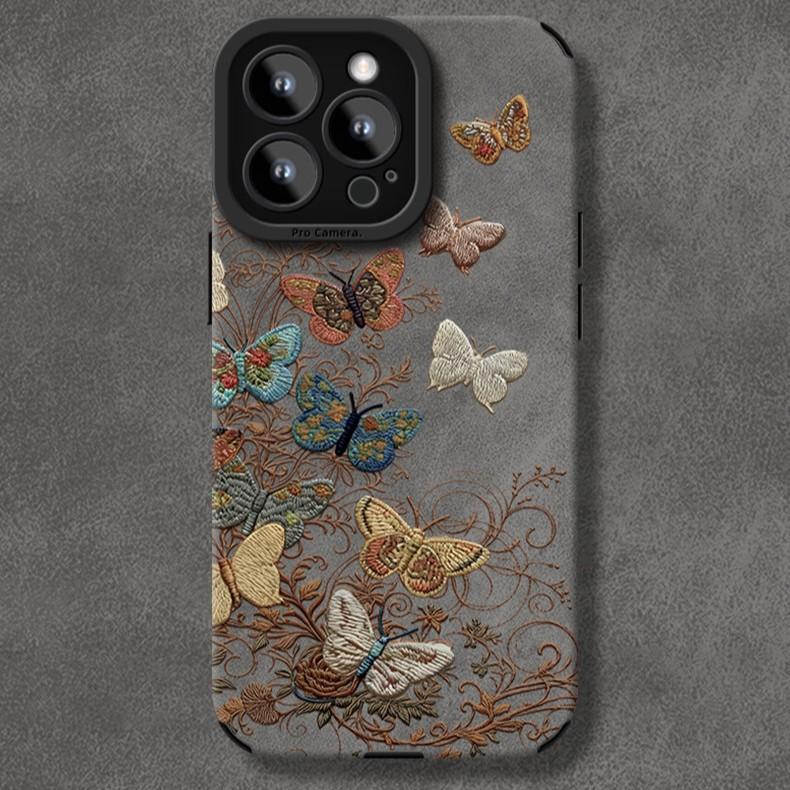 Colorful Butterfly Is Suitable for iPhone17 Simple Mobile Phone Case, Apple's New Model.