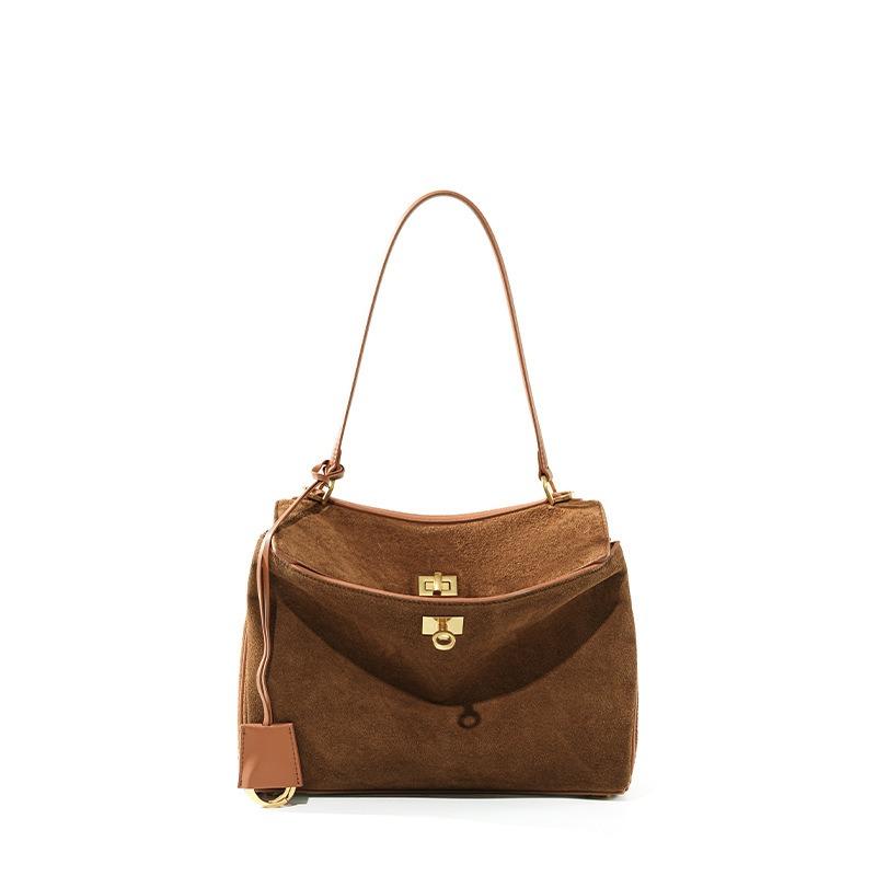 

Горячая распродажа женская новая ретро сумка через плечо темпераментная роскошная матовая бархатная коровья кожа сумка-тоут