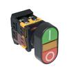 Red Green Dual Button Switch With Light APBB 22 25N AS 22 25N PPBB 30N Plastic Dual Key Dual Position With LED Button Switch