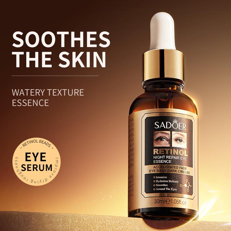 Retinol Eye Serum SADOER improves dark circles, bags under the eyes, and eye lines
