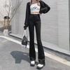 Women's High Waist Plush Flared Jeans - Winter Slim Fit Mopping Pants