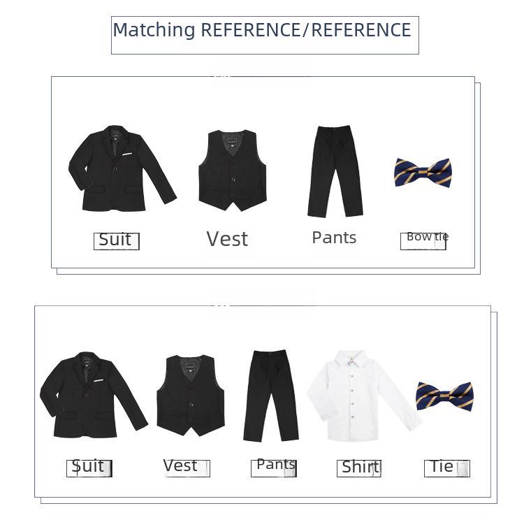 Ubrania formalne dla dzieci: Garnitury chłopięce i sukienki dla dziewczynek sypiących kwiaty, styl koreański