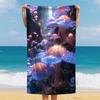 Vintage Botanische Paddenstoel Strandlaken Kleurrijke Plant Sneldrogend Polyester Badlaken voor Zomervakantie Surfen Zandvrij Mat