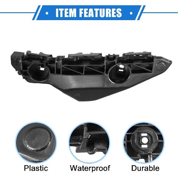 1 Pair Bumper Mounting Support Bracket Compatible for Toyota Yaris 2007-2012, Left Right Bumper Retainer Set Plastic Black