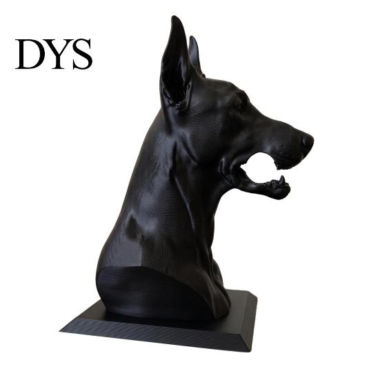 Sophisticated Desk Decor Doberman Dog Shape Pen Holder, Creative Plastic Stationery Organizer, Cool Office Supplies 3D Print Desktop Decoration,