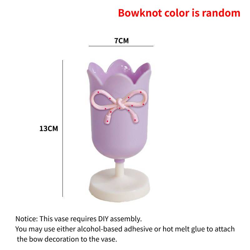 Ins Flower Vase Tulip Pen Holder Pencil Box Makeup Brush Storage Box Photography Props Aesthetic Vase Wedding Decoration