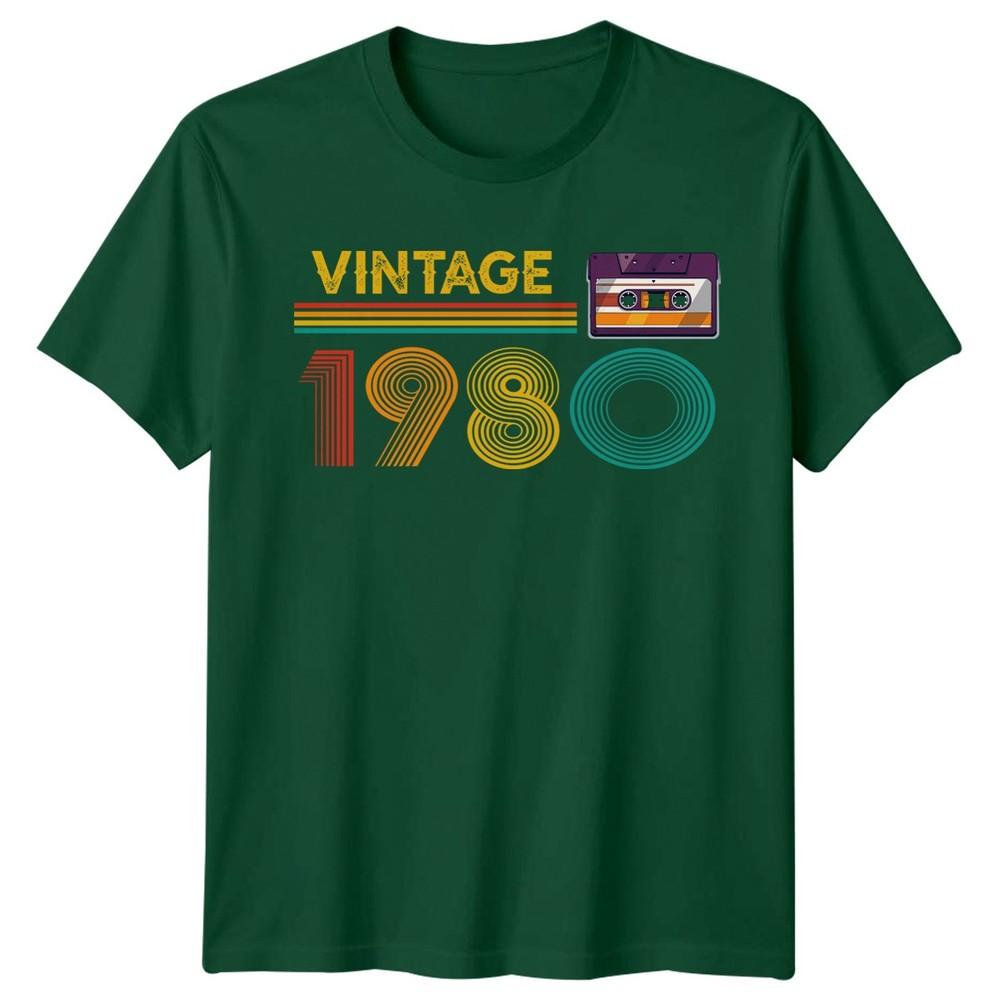Vintage 1980 Cassette Tape 46th Birthday Gift Unisexs T Shirt S