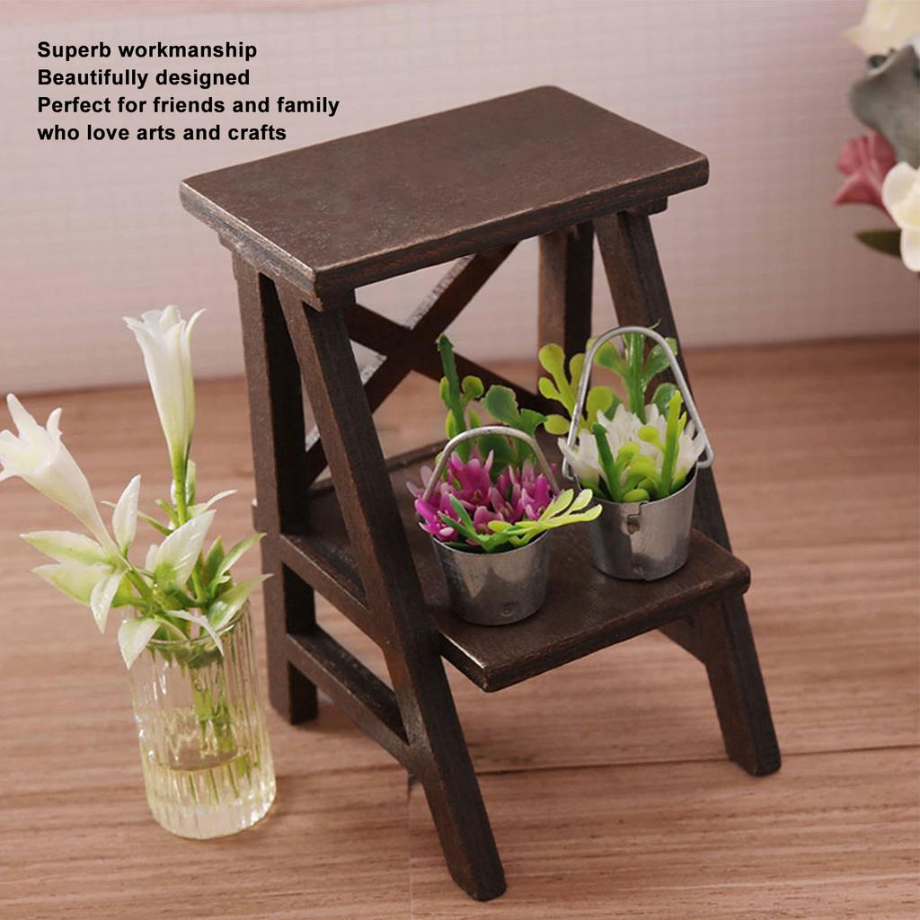 Flower Stand Simulation Hand Crafted 1:12 Scale ature Flower Shelf for Accessories
