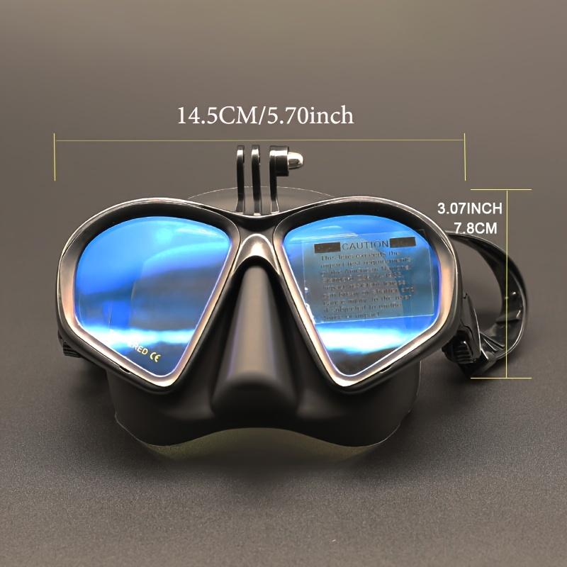 1PCS Tempered Glass Diving Mask High-definition Waterproof and Anti Fog Goggles for Snorkeling and Scuba Diving - Camera Holder