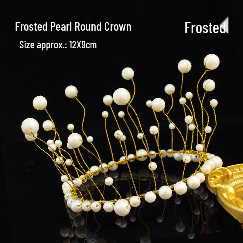 Queen Crown Cake Topper for Adults & Children - Gypsophila Pearl Birthday Decoration