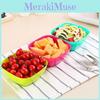 Creative Food Grade Plastic Square Fruit Salad Bowl Colorful Snack Dish Tray