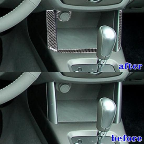 4Pcs Carbon Fiber Interior Center Storage Cover Trim For Subaru Forester