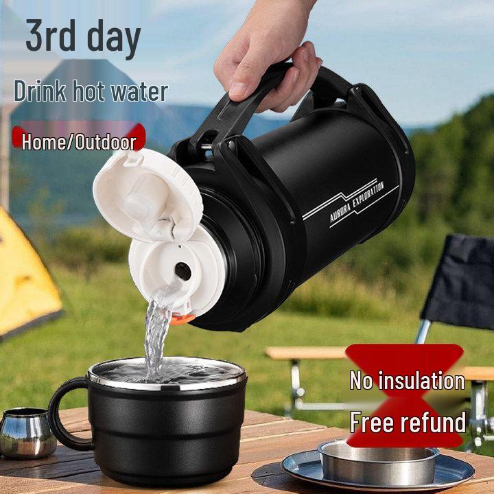 316 Stainless Steel Thermos Flask - Large Capacity, Portable Water Bottle for Travel, Outdoor & Car Use, Heat & Cold Preservation.