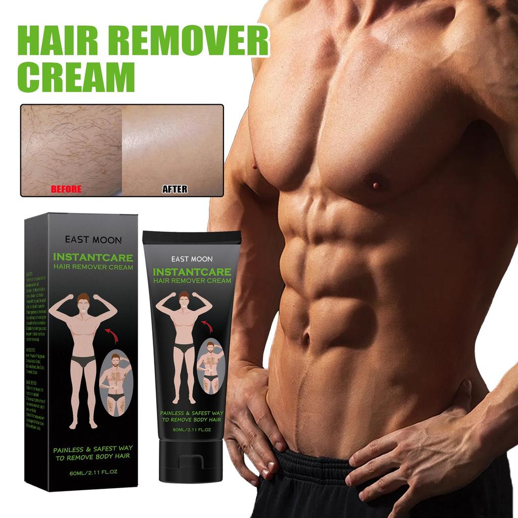 Men's Hair Removal Cream – Gentle & Non-Irritating Depilatory Cream for Body, Arms, Legs & Underarms. Moisturizing & Smoothing Formula