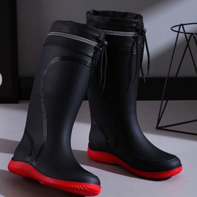 Men's High-quality Boots Men's Rain-proof Waterproof Shoes High Tube Non-slip Closed Rain Boots Bundle Mouth Rubber Fishing Shoe
