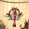 Premium-4X Artificial Christmas Wreath For Front Door Wall Window Farmhouse Home Decoration, Snowman(Small)