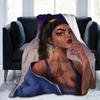 African American Women Blanket Black Girl Blanket Lightweight Cozy Flannel Carpet Sofa Bed Travel Picnic Throw Blanket for Adult